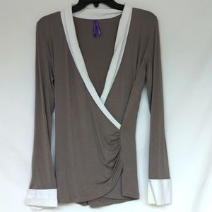 SERAPHINE | Maternity V-Neck Faux Wrap Top,